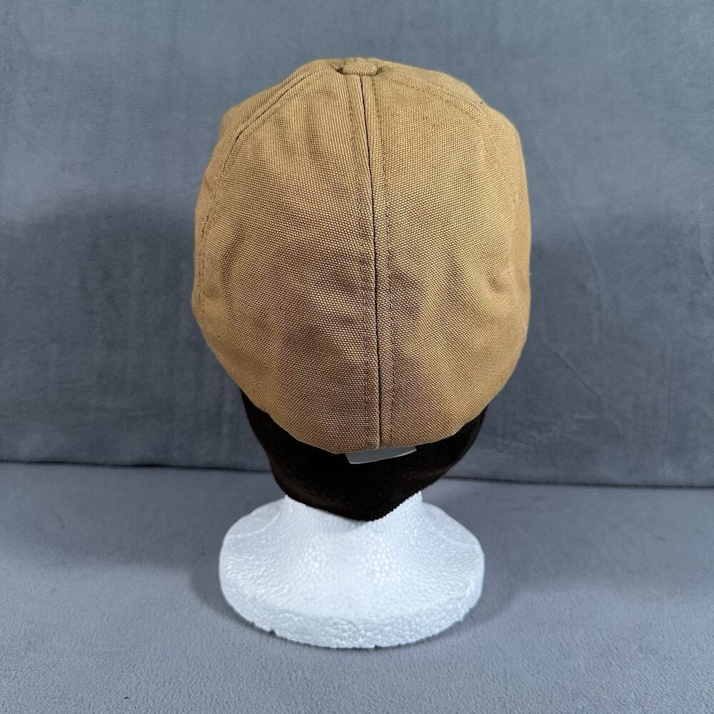 Vintage Duck Canvas Winter Ear Flap Hunting Hat Cap Brown Quilted Lined USA L - Picture 3 of 7